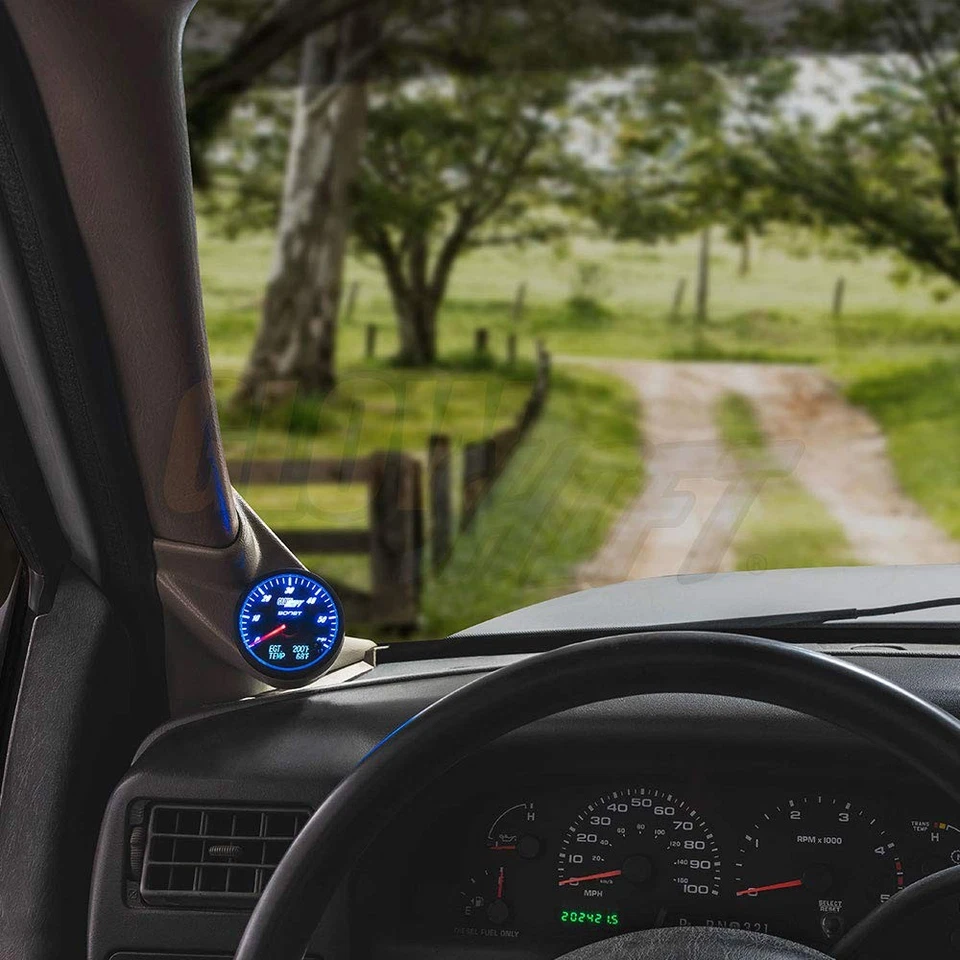 Cápsula 3 en 1 Ford Super Duty bronceada 99-02 + refuerzo facial negro 3 en 1 con EGT y medidores de temperatura Foto 2 de 4