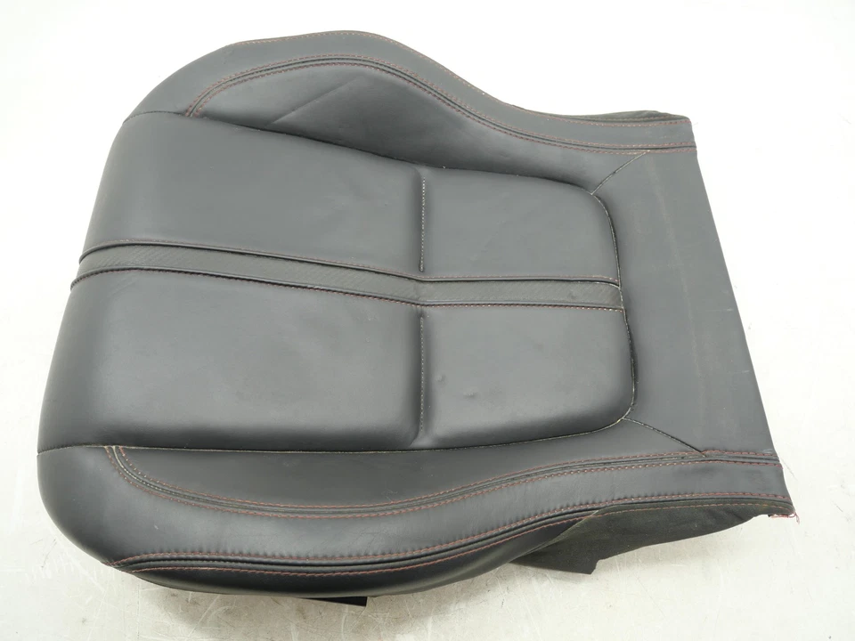 Cojín de asiento inferior del conductor delantero izquierdo usado puntada roja Jaguar F-Type 2014-2020 OEM Foto 2 de 4