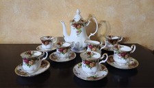 Servizio caffè porcellana Royal Albert OLD COUNTRY ROSES .