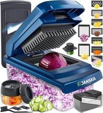12 Blade Heavy Duty Vegetable Chopper  Spiralizer - Mandoline Slicer  Food Cut