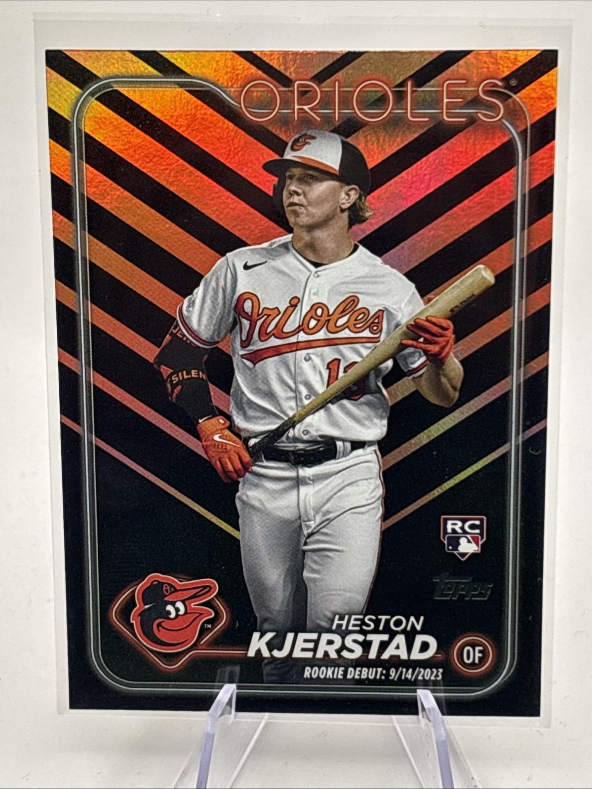 2024 Topps Update Holiday Heston Kjerstad Orange And Black Foil US86 RC