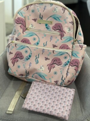 Petunia Pickle Bottom Little Mermaid Ariel Backpack Diaper Bag Disney Pad Pink