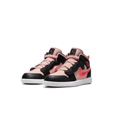 Nike Air Jordan 1 Mid ALT PS Black Pink Crimson Retro Sneakers AR6351-604