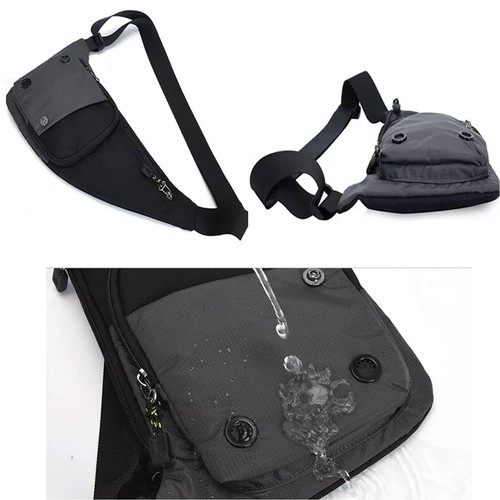 Men Small Chest Bag Pack Travel Sport Shoulder Sling Backpack Cross Body Outdoor - Picture 7 of 15