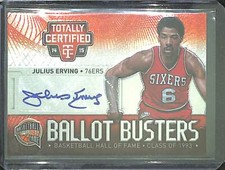 2014-15 Panini Totally Certified Ballot Busters Autograph #BB-JE Julius Erving