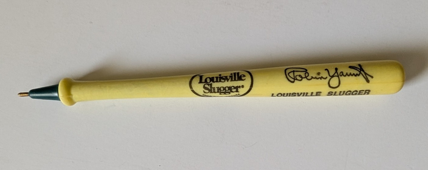 Three Vintage Louisville Slugger Plastic Mini Bats NY Yankees, Robin Yaunt