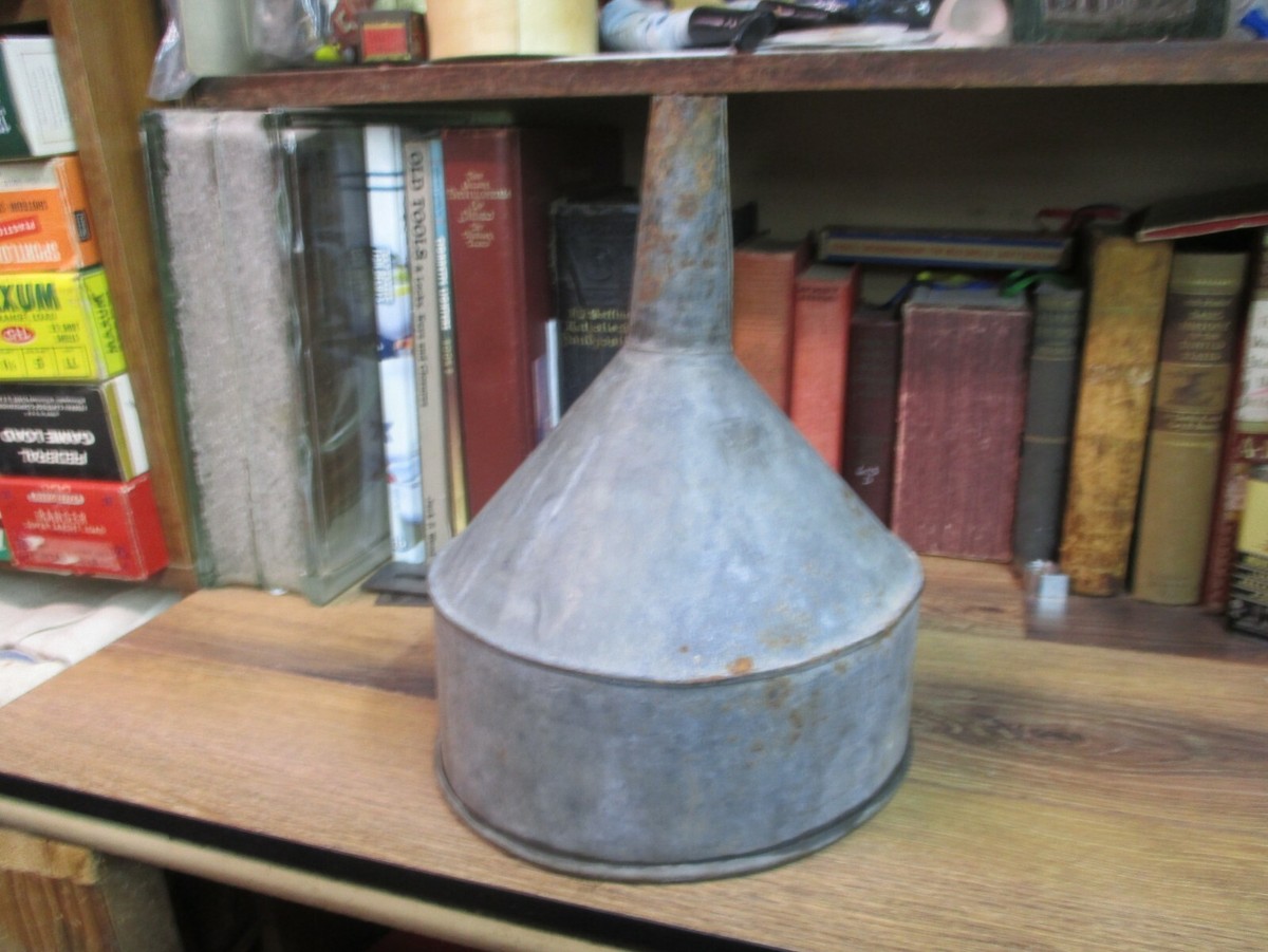 Vintage Galvanized Tractor Funnel