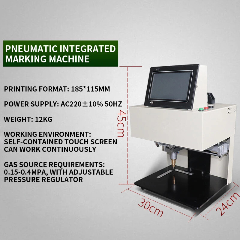 Compact Aluminum & Stainless Steel Pneumatic Metal Plotter Printer  