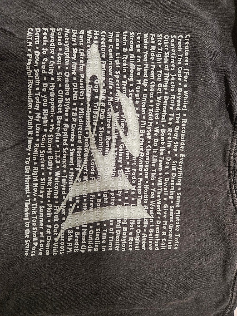 Rare 311 T-Shirt from From Chaos Tour with Every 311 song written