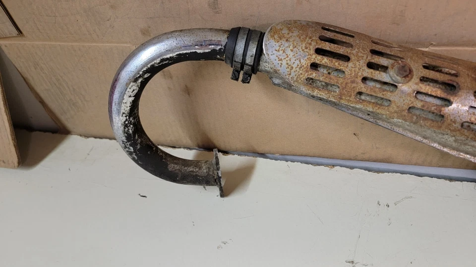 Silenciador de escape Lafranconi Benelli 50cc cromado original mini bicicleta 3170/S Guzzi - Imagem 4 de 4