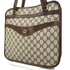 Vintage Gucci Tote Bag Shoulder Hand GG Supreme Leather Made In ITALY Authentic