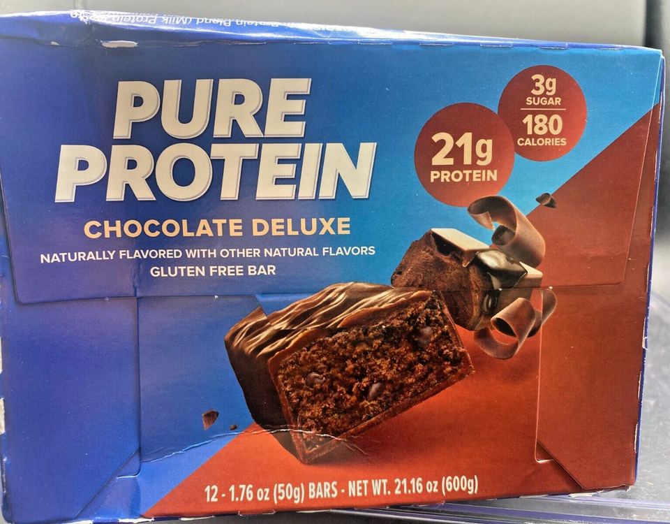 (1 Pack) Pure Protein Bars Chocolate Deluxe Gluten Free 12 Bars