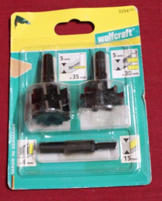 Wolfcraft Universal-Fräser-Set Federfäser Scheiben-Nutfräser Fräse ArtNr.3254000