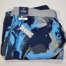 George At The Knee Men's 2XL Blue Board Swim Trunks Shorts UPF 50+ Stretch