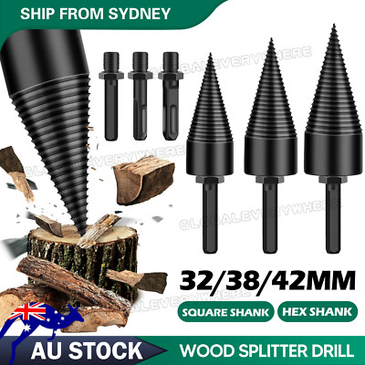 32/42mm High Speed Twist Firewood Drill Bit Wood Splitter Splitting ...