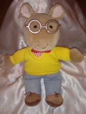 1996 MARC BROWNs ARTHUR CARTOON TV SHOW AARDVARK PLUSH STUFFED ANIMAL SMALL 14"