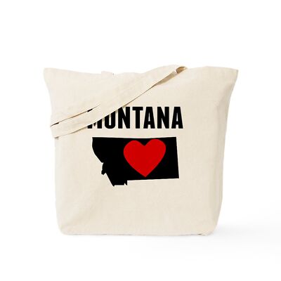 CafePress Montana Natural Canvas Tote Bag, Cloth Shopping Bag (1582118256)