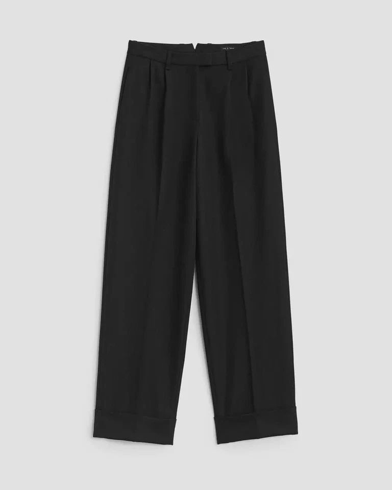 NEW Rag & Bone Marianne Italian Wool Pant Trousers BLACK SIZE 2/100%AUTHENTIC - Image 2 of 4