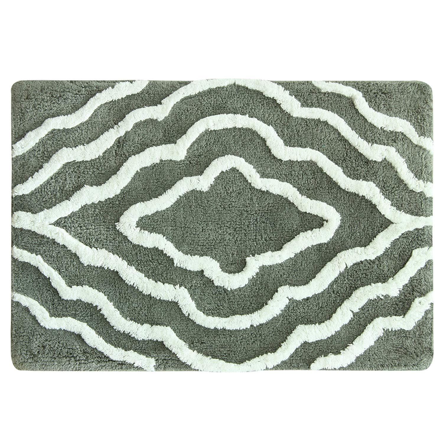 Bacova Bath Rug Grey with white color eBay