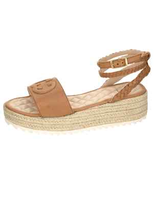 39 5,5 Gerry Weber Sandalen Plateausandale Espadrille Schuhe Leder Weite G camel