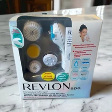 NOS Revlon spa MoistureStay Travel Facial Cleaning Brush Portable W/ Bonus Case