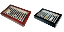 Vetrina Portapenne 12 posti  in legno Scatola porta penne da collezione 