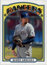 Kohei Arihara RC 2021 Topps Heritage High Number Base #609 Texas Rangers Rookie