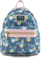 Loungefly Disney Lilo and Stitch Floral Shoulder Bag Mini Backpack Cute