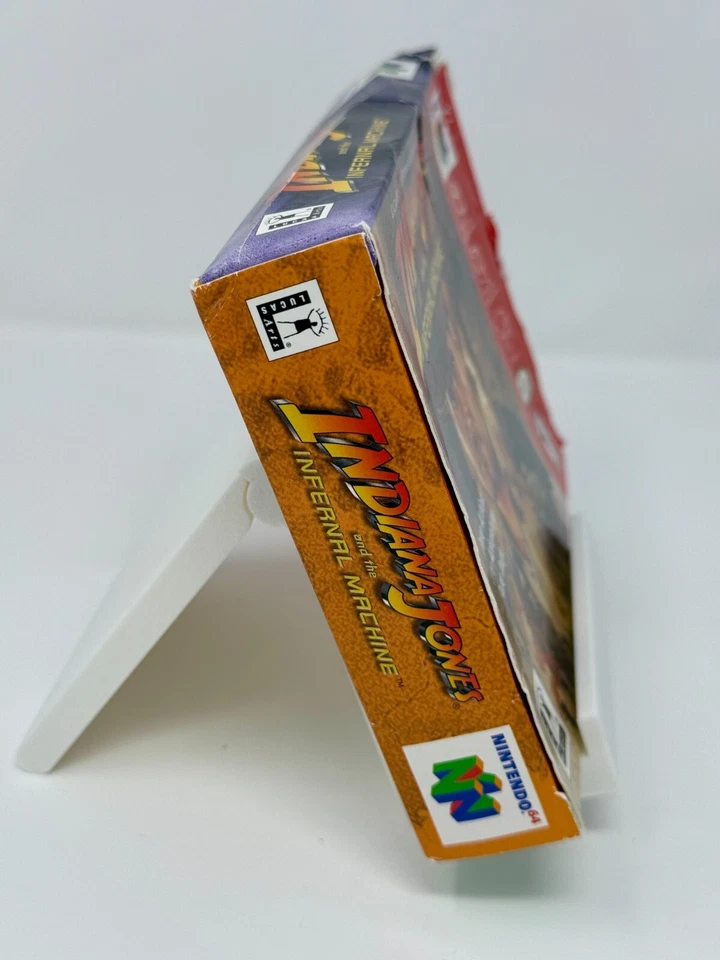 Indiana Jones Infernal Machine Complete CIB (Game Box Manual Reg) Nintendo N64 - Image 3 of 4