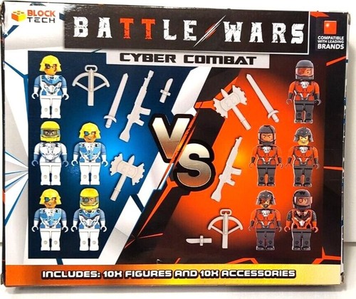 Block Tech Battle Wars Medieval Warfare 10 Minifigures & Accessories Minifigures - Picture 2 of 3