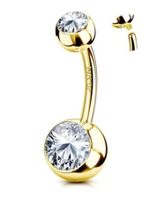 FIASASO Belly Button Ring Surgical Steel Titanium Sterling Silver 14K Gold Be...