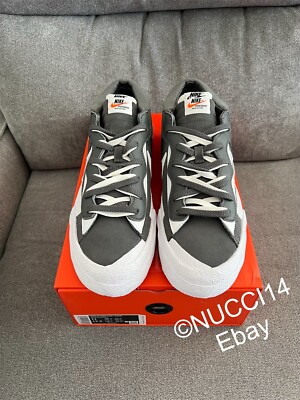 Size 11 - sacai x Nike Blazer Low Iron Grey for sale online | eBay