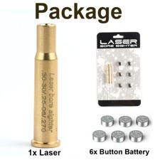 Red Laser CAL30-30WIN Bore Sight Sighter Cartridge Boresighter w/ 6pcs Batteries