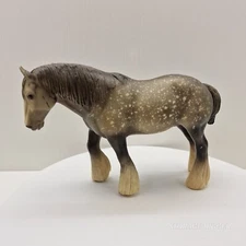 Vintage Breyer Horse #95 Traditional Shire Matte Dapple Grey C. Hess 71 Stamp