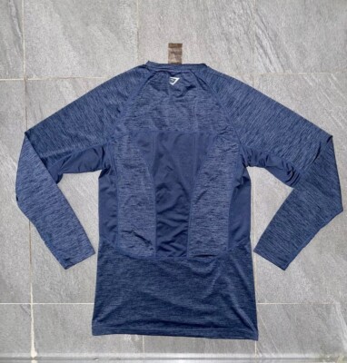 Haut Manches Longues Gymshark Element Gris Taille M - Porté Par David Laid, Très Bon état !