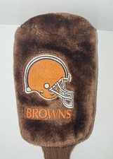 Cleveland Browns Golf Club Headcover 1 Iron Brown Plush Embroidered Read