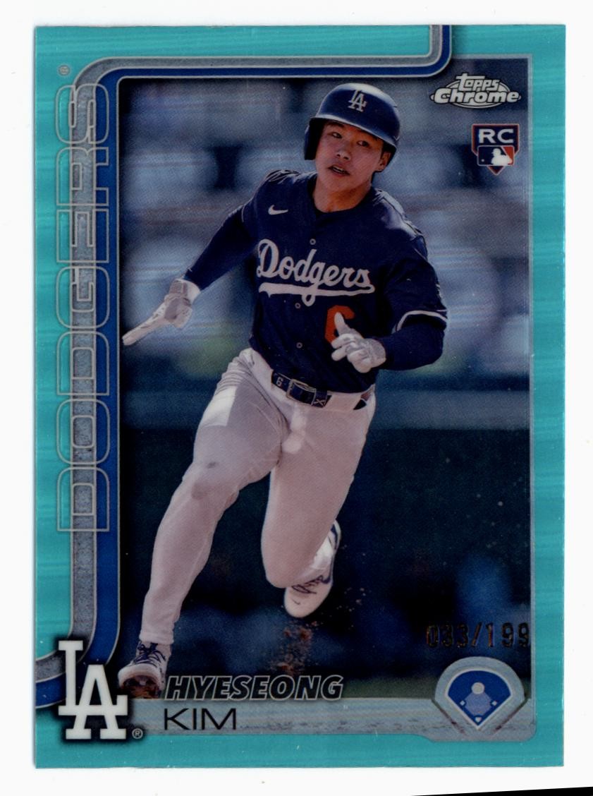 2025 Topps Chrome Aqua Refractors #152 Hyeseong Kim Rookie RC 33/199 - NM-MT
