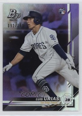 2019 Bowman Platinum Wal-Mart Purple Foil /250 Luis Urias #61 Rookie RC tj1