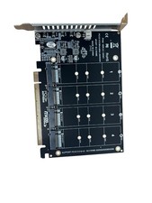 4-Port M.2 NVME SSD To PCIe 3.0 4.0 X16 Connector Expansion card 4x32 Gbps