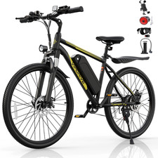 26" Commuting 20MPH Electric Bike Peak 750W Motor E-Bike 48V 7 Speed for Adults