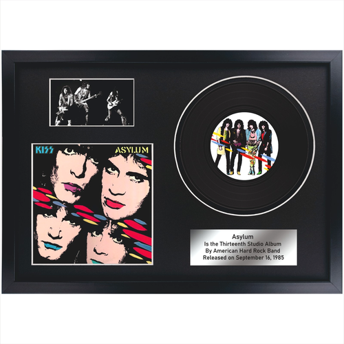 Kiss - Asylum / Rock Memorabilia / LP / Souvenir im schwarzen Rahmen / für Fans - Bild 1 von 20