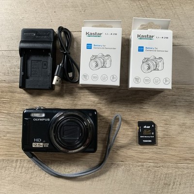 Olympus VR-320 Digital Camera 14MP, Black, HD 12.5'' Zoom TESTED w/SD, Batts