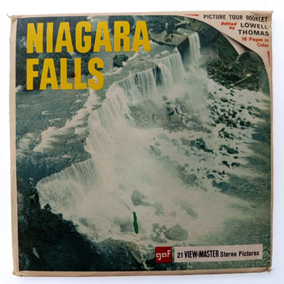 3x VIEW-MASTER 3D REEL   NIAGARA FALLS   Gorge, Night Lights, USA, Stereo A655