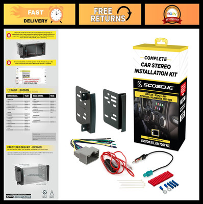 Double DIN Radio Installation Dash Kit for 2007-2019 Chrysler Dodge Jeep RAM - C