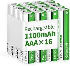 AAA Rechargeable Batteries, 1100 mAh High Capacity AAA Battery, 1.2V NiMH Low Se 16.78 per battery