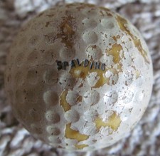 EARLY DIMPLE GOLF BALL-THE SPALDING DOT 1.62  CURVED SPALDING