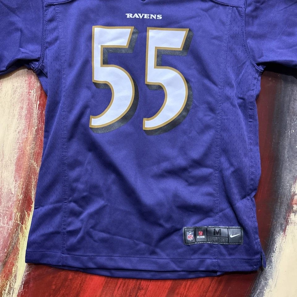 Camiseta deportiva Terrell Suggs #55 Baltimore Ravens Nike On Field cosida talla juvenil M Foto 2 de 4