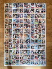 1985 Topps Baseball Uncut Sheet Schmidt Yount Seaver Mattingly (132 Cards) *US66