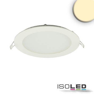 ISOLED Downlight 12W rund ultraflach weiß warmweiß 3000K dimmbar CRI90