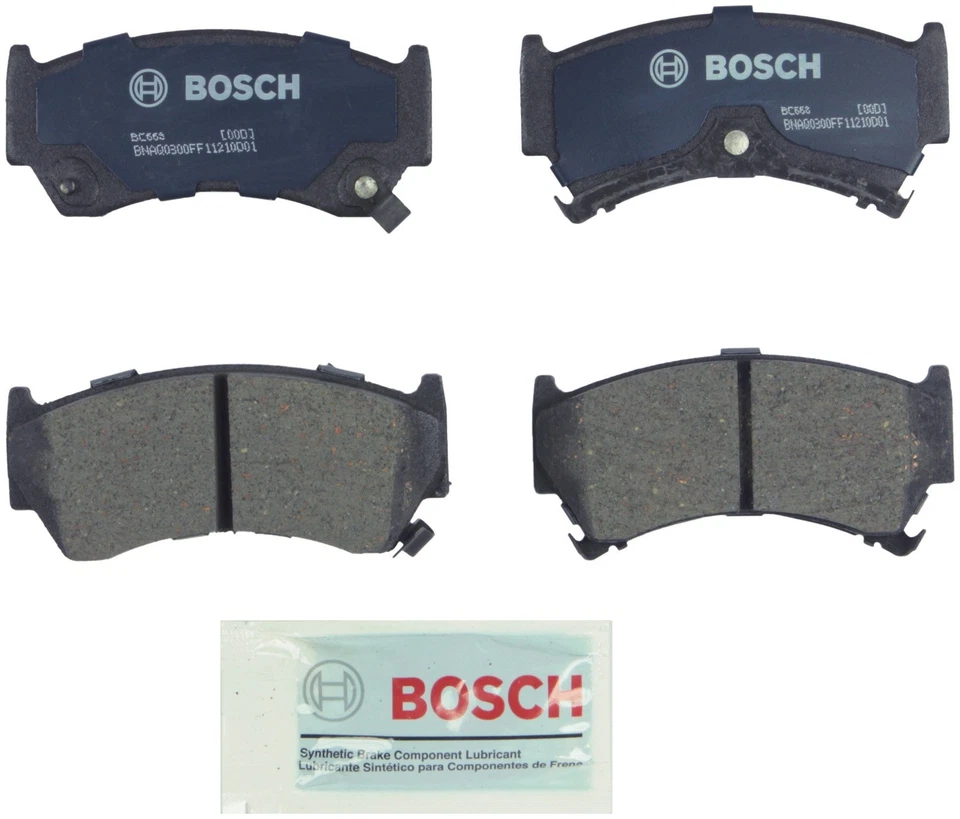 Juego de pastillas de freno de disco delanteras Bosch BC668 para Nissan Sentra 200SX 1995-1999 Foto 2 de 3